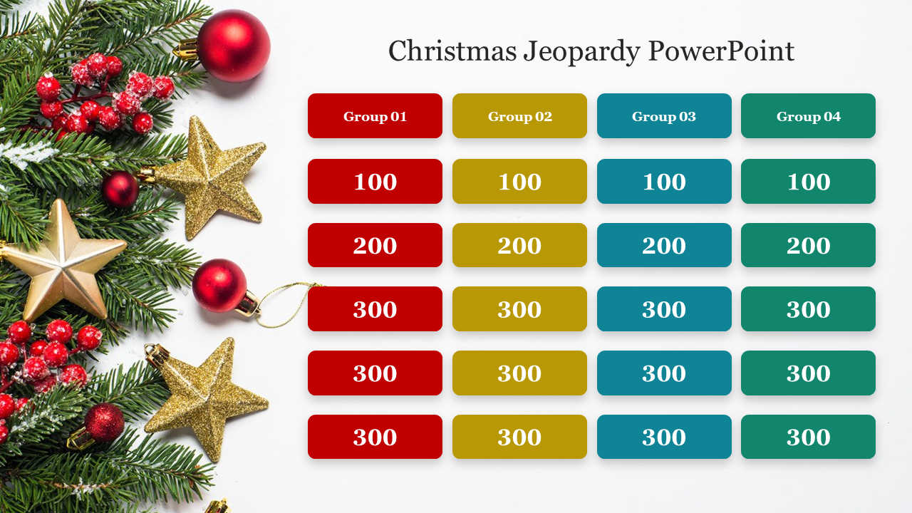 Free - Effective Free Christmas Jeopardy PPT  & Google Slides